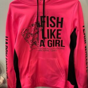 Pink 'Fish Like a Girl' Hoodie